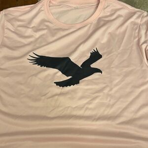 Pink T-Shirt with Black Eagle Design